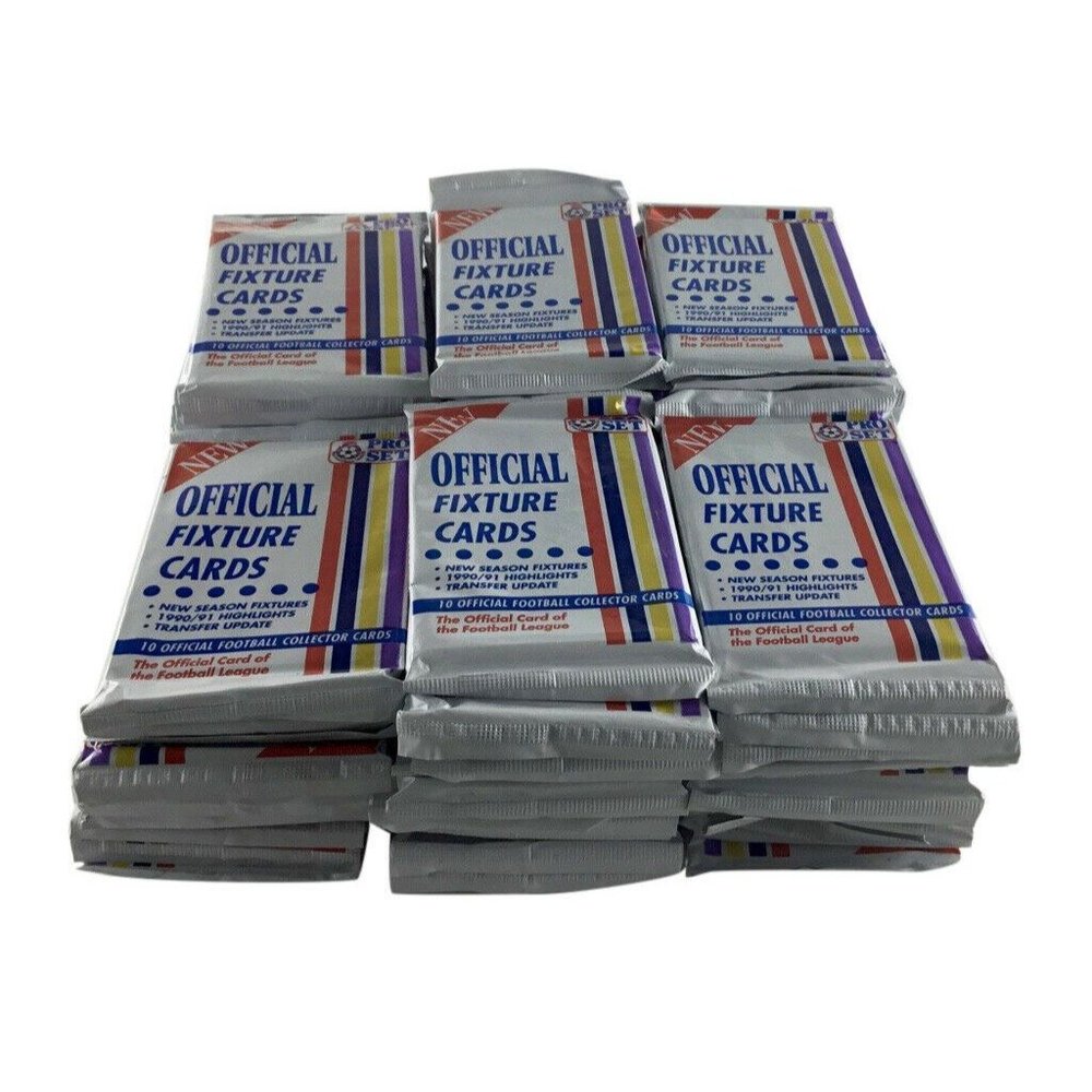 (91) 1991-92 Pro Set Fixtures Soccer Football 10 Card Pack Lot